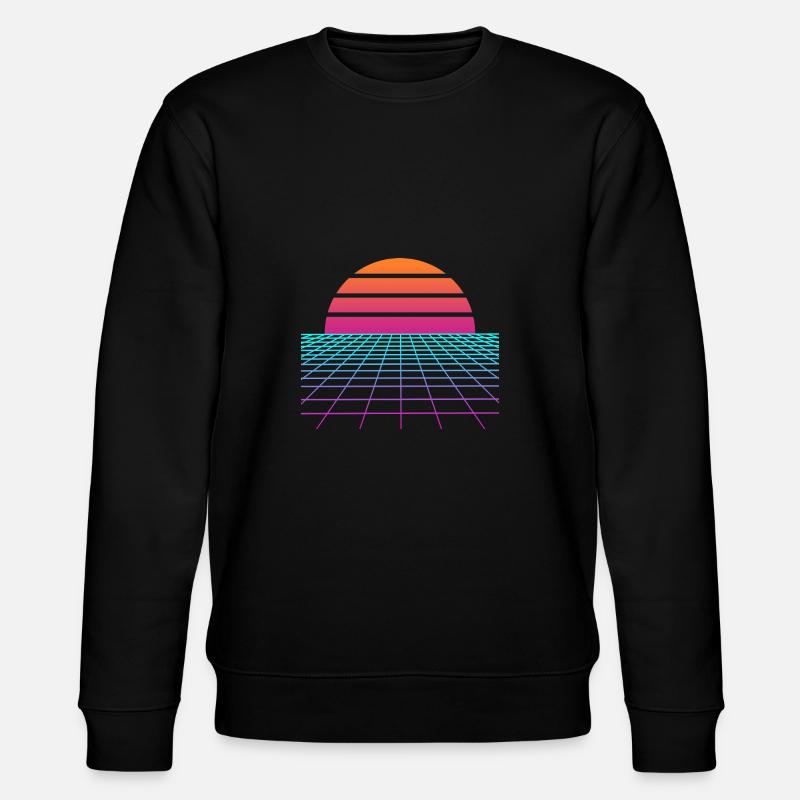 Synthwave Sunset. Painter Poison - Stanley/Stella CHANGER Unisex Organic Sweatshirt - black