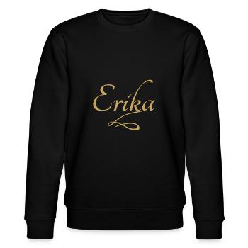 Prénom d’Erika - Sweat bio CHANGER Stanley/Stella Unisexe - noir - Devant - Nik (191cm) & Marisol (170cm)
