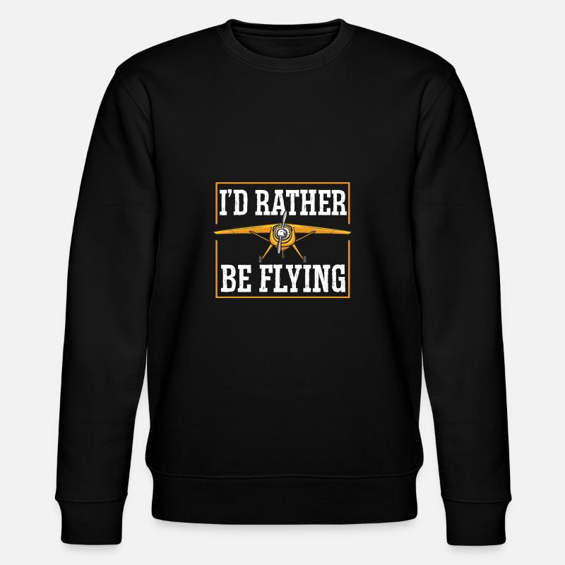 Remote Controlled Airplane Model Airplane - Stanley/Stella CHANGER Unisex Organic Sweatshirt - black