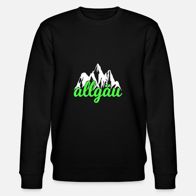 Allgäu Berge Wandern Klettern - Stanley/Stella Unisex Bio-Sweatshirt CHANGER  - Schwarz