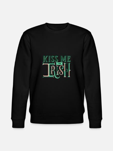 Kiss Me I`m IRISH - Stanley/Stella Unisex Bio-Sweatshirt CHANGER - Schwarz