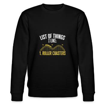 Roller Coaster Amusement Park - Stanley/Stella CHANGER Unisex Organic Sweatshirt - black - Front - Nik (191cm) & Marisol (170cm)
