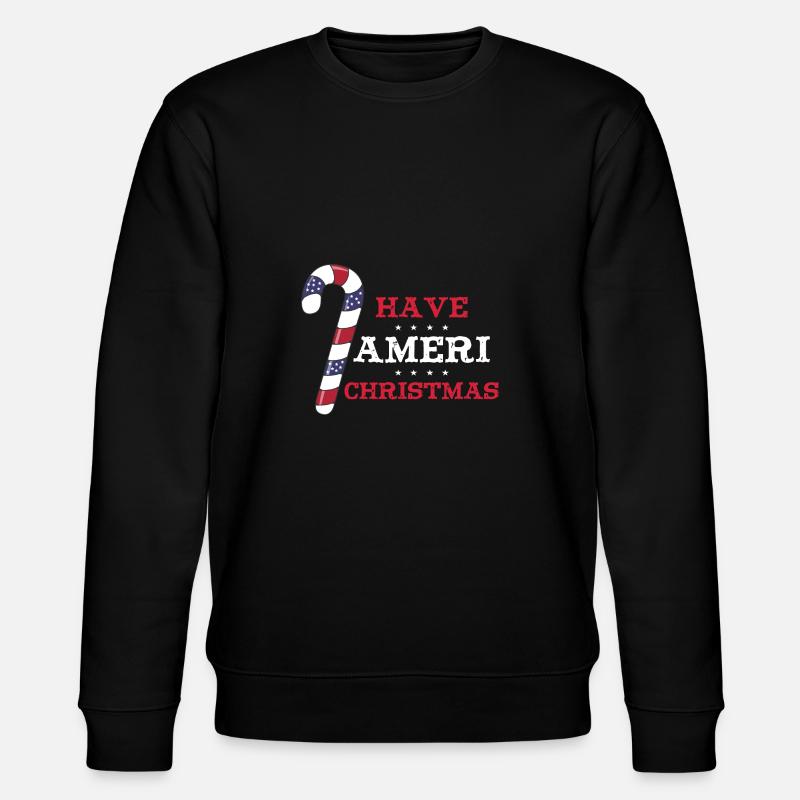 Have Ameri Christmas - Stanley/Stella Unisex Bio-Sweatshirt CHANGER  - Schwarz
