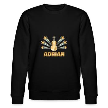 Musikinstrument Aidan - Stanley/Stella Unisex Bio-Sweatshirt CHANGER  - Schwarz - Vorne - Nik (191cm) & Marisol (170cm)