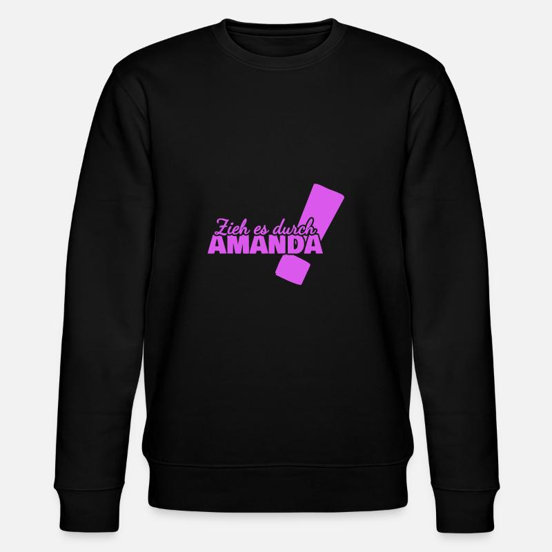 Amanda als Vorname - Stanley/Stella Unisex Bio-Sweatshirt CHANGER - Schwarz