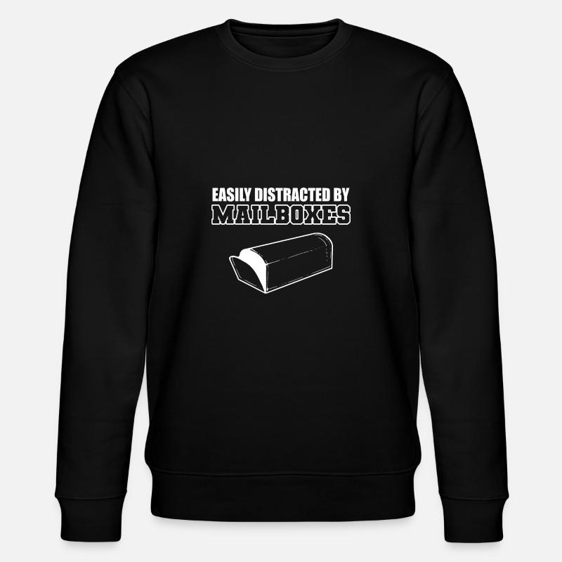 Distracted by mailboxes Clerk Gift - Stanley/Stella CHANGER Unisex Organic Sweatshirt - black