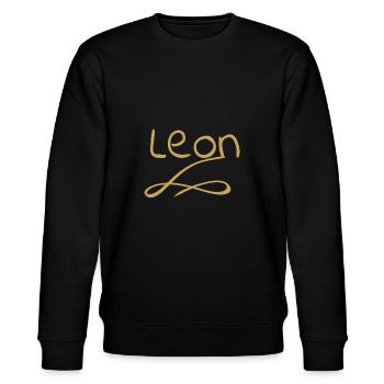 Leon as Leon - Stanley/Stella CHANGER Unisex Organic Sweatshirt - black - Front - Nik (191cm) & Marisol (170cm)
