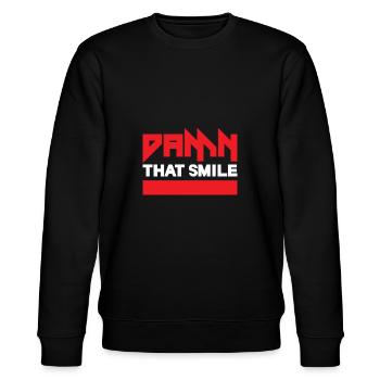 Damn that smile - Stanley/Stella Unisex Bio-Sweatshirt CHANGER  - Schwarz - Vorne - Nik (191cm) & Marisol (170cm)