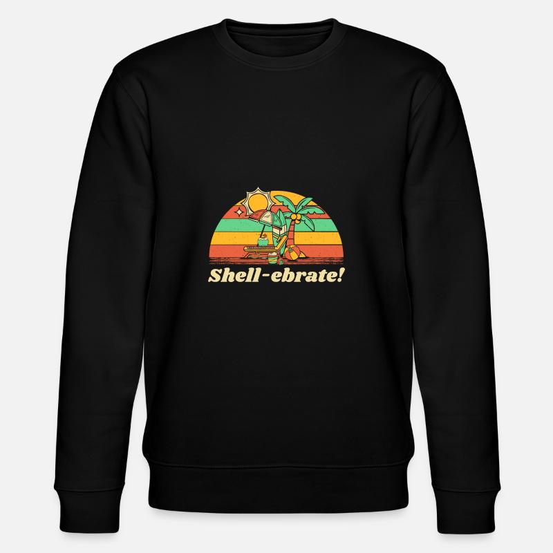 Shell-ebrate! Beach Party Ocean Celebration - Stanley/Stella CHANGER Unisex Organic Sweatshirt - black
