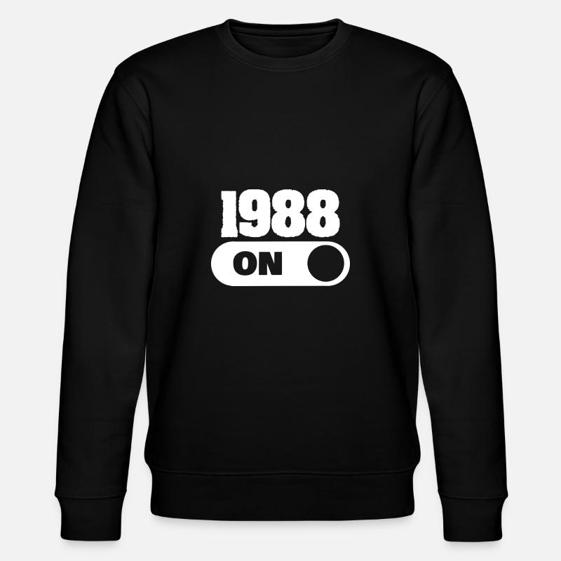 Jahr 1988 - Stanley/Stella Unisex Bio-Sweatshirt CHANGER  - Schwarz