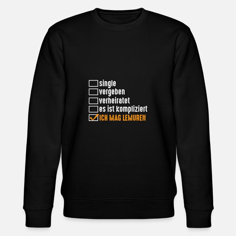 Lemur - Stanley/Stella Unisex Bio-Sweatshirt CHANGER - Schwarz