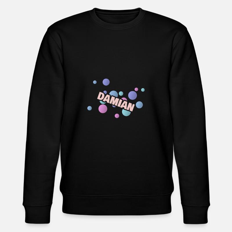 Gift First Name Damian - Stanley/Stella CHANGER Unisex Organic Sweatshirt - black