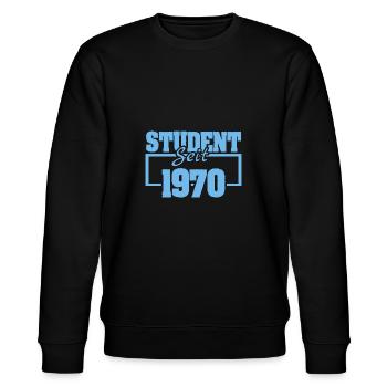 seit 1970 - Stanley/Stella Unisex Bio-Sweatshirt CHANGER  - Schwarz - Vorne - Nik (191cm) & Marisol (170cm)