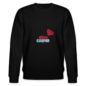 Kostbar Casper - Stanley/Stella Unisex Bio-Sweatshirt CHANGER  - Schwarz - Vorne - Nik (191cm) & Marisol (170cm)