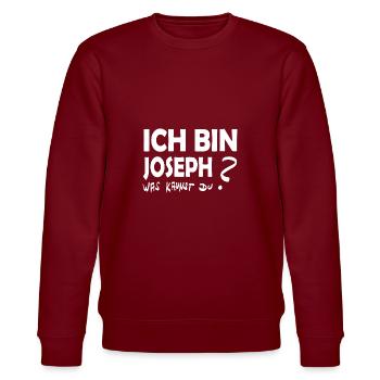 Spruch für joseph Männername Vorname - Stanley/Stella Unisex Bio-Sweatshirt CHANGER  - Burgunderrot - Vorne - Nik (191cm) & Marisol (170cm)