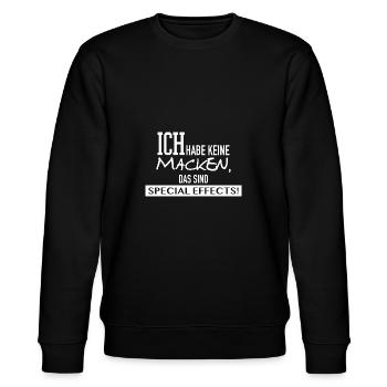 ich habe keine macken das sind special effects - Stanley/Stella Unisex Bio-Sweatshirt CHANGER  - Schwarz - Vorne - Nik (191cm) & Marisol (170cm)