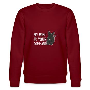 Scottish Terrier Scottie Hund - Stanley/Stella Unisex Bio-Sweatshirt CHANGER  - Burgunderrot - Vorne - Nik (191cm) & Marisol (170cm)