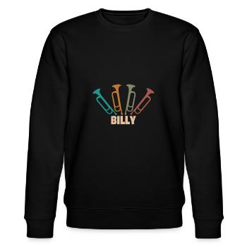 Instrument à vent Billy - Sweat bio CHANGER Stanley/Stella Unisexe - noir - Devant - Nik (191cm) & Marisol (170cm)