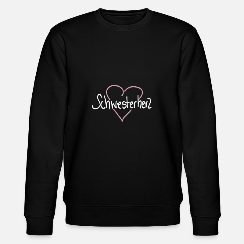 Sister Schwester Schwesterherz - Stanley/Stella Unisex Bio-Sweatshirt CHANGER  - Schwarz