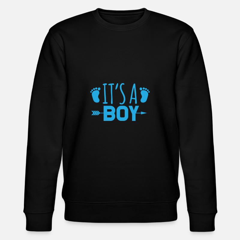 It's a boy - Stanley/Stella CHANGER Unisex Organic Sweatshirt - black