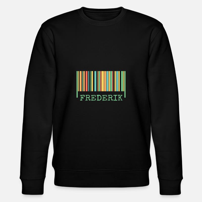 Strichcode Frederik - Stanley/Stella Unisex Bio-Sweatshirt CHANGER  - Schwarz
