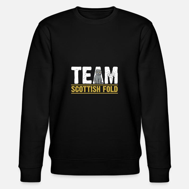 Scottish Fold Katze - Stanley/Stella Unisex Bio-Sweatshirt CHANGER  - Schwarz