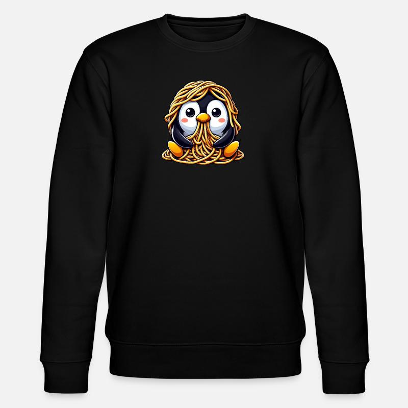 Nouilles spaghetti pingouin maladroites Italie - Sweat bio CHANGER Stanley/Stella Unisexe - noir