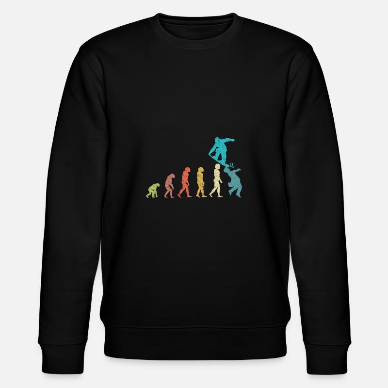 Snowboarder Evolution Snowboard Wintersport - Stanley/Stella Unisex Bio-Sweatshirt CHANGER - Schwarz