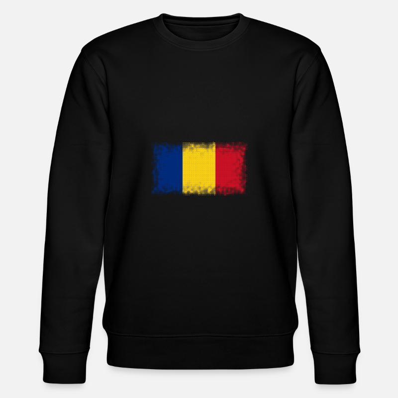 Rumänien - Stanley/Stella Unisex Bio-Sweatshirt CHANGER  - Schwarz