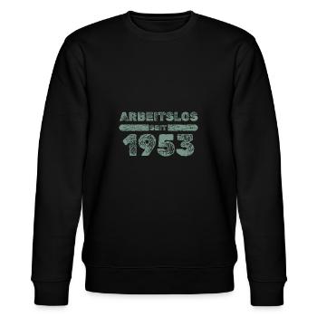 Arbeitslos 1953 - Stanley/Stella Unisex Bio-Sweatshirt CHANGER  - Schwarz - Vorne - Nik (191cm) & Marisol (170cm)