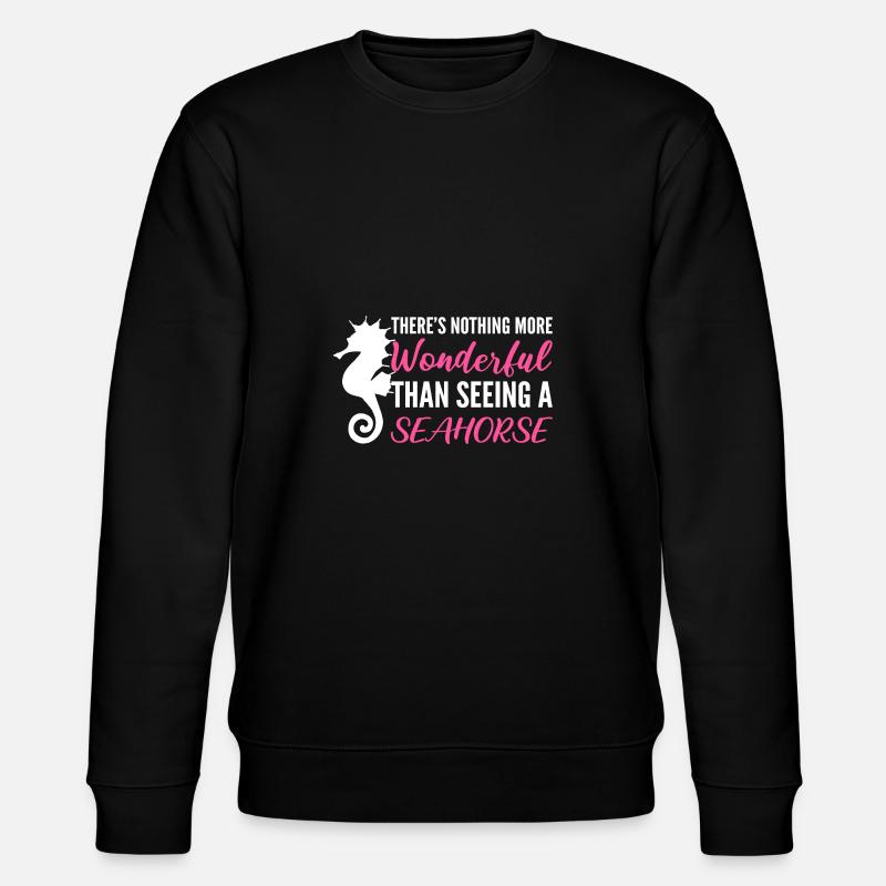 Wunderbares Seepferdchen Thalasophil Geschenk - Stanley/Stella Unisex Bio-Sweatshirt CHANGER  - Schwarz