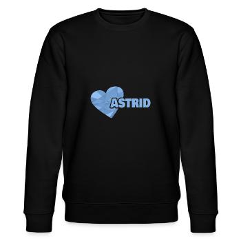 Schwester für Astrid Mama Tochter - Stanley/Stella Unisex Bio-Sweatshirt CHANGER  - Schwarz - Vorne - Nik (191cm) & Marisol (170cm)