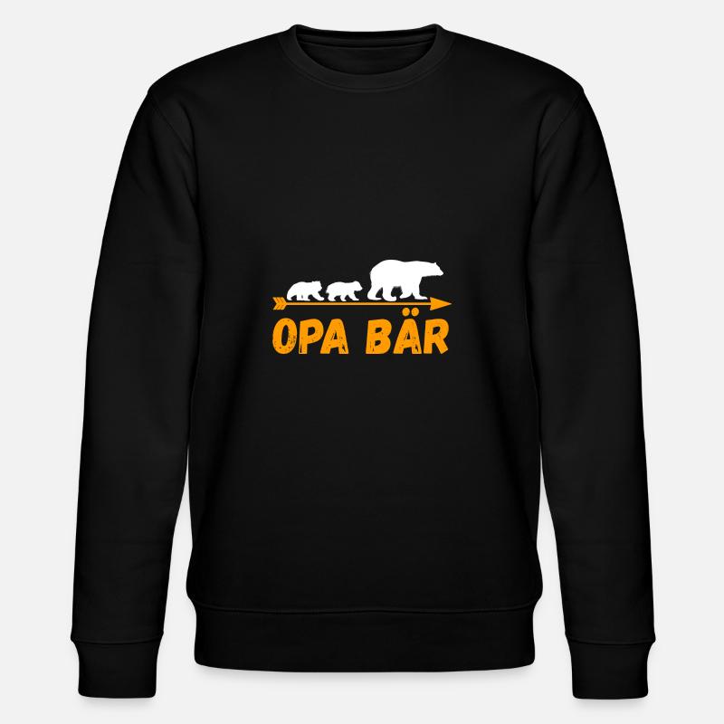 Großvater Opa Bär - Stanley/Stella Unisex Bio-Sweatshirt CHANGER - Schwarz