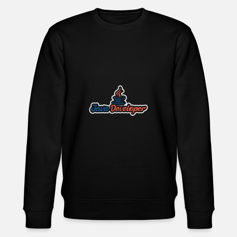Java Developer with Coffee - Stanley/Stella Unisex Bio-Sweatshirt CHANGER  - Schwarz