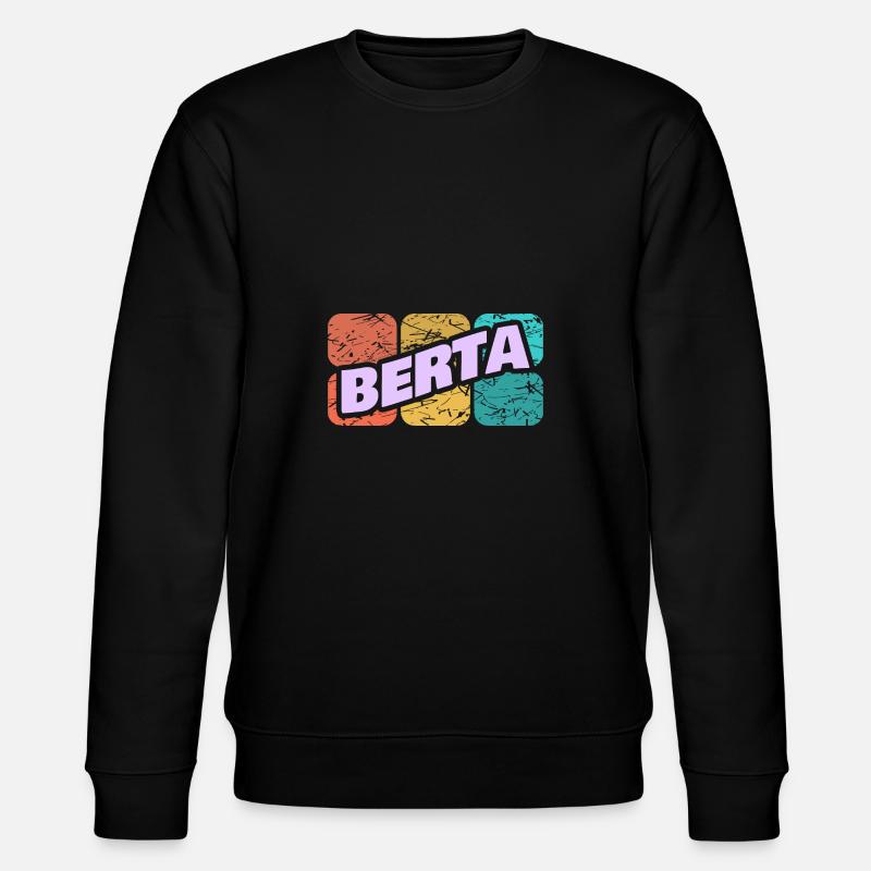 Berta als Berta - Stanley/Stella Unisex Bio-Sweatshirt CHANGER  - Schwarz