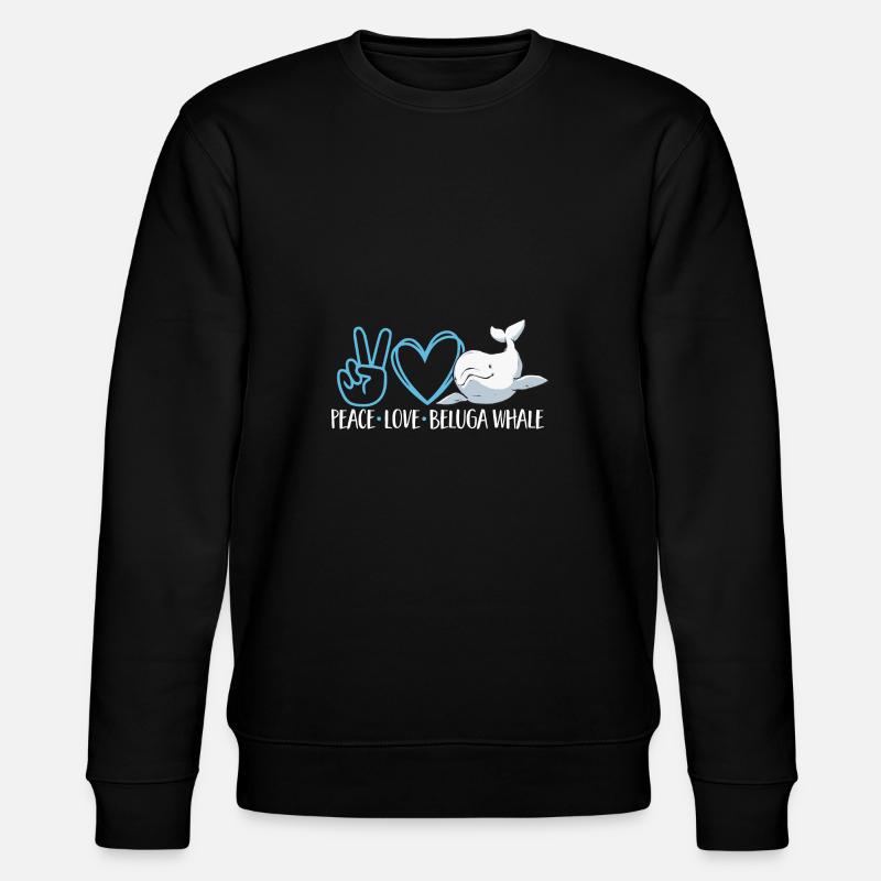 Weißwal Beluga Wal - Stanley/Stella Unisex Bio-Sweatshirt CHANGER  - Schwarz