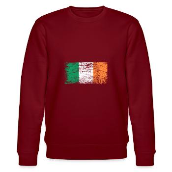 Drapeau de l’Irlande - Sweat bio CHANGER Stanley/Stella Unisexe - bordeaux - Devant - Nik (191cm) & Marisol (170cm)