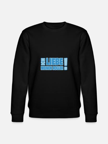 Ich liebe Roller Motorroller - Stanley/Stella Unisex Bio-Sweatshirt CHANGER  - Schwarz