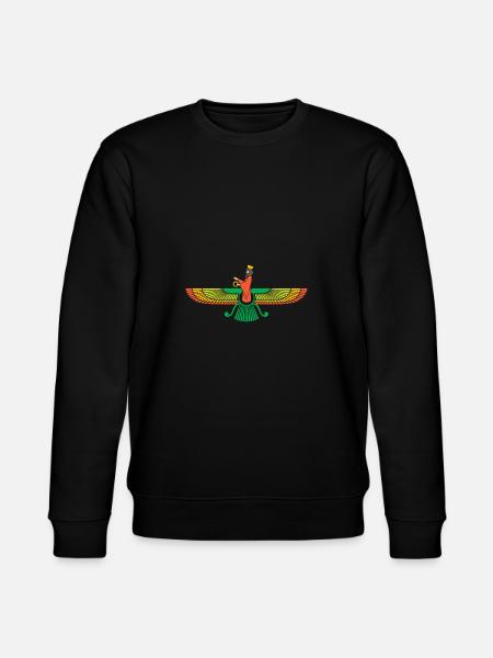 Faravahar Symbol Iran Persian Spiritual - Stanley/Stella CHANGER Unisex Organic Sweatshirt - black