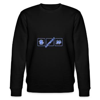 Kind Anthony - Stanley/Stella Unisex Bio-Sweatshirt CHANGER  - Schwarz - Vorne - Nik (191cm) & Marisol (170cm)