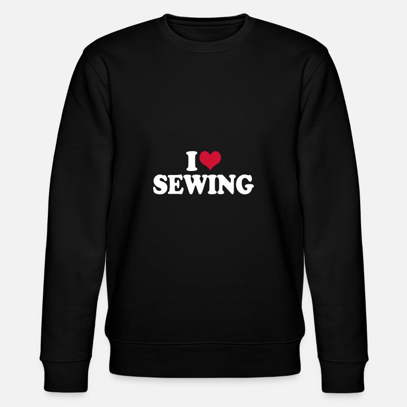 I Love Sewing - Stanley/Stella CHANGER Unisex Organic Sweatshirt - black