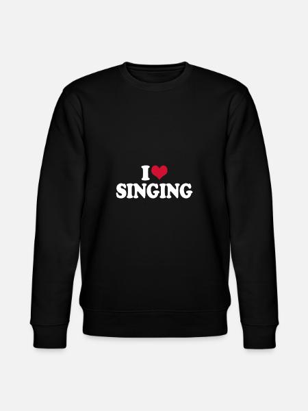 Singer I Love Singing - Stanley/Stella CHANGER Unisex Organic Sweatshirt - black