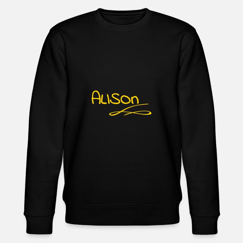 Alison as a first name - Stanley/Stella CHANGER Unisex Organic Sweatshirt - black