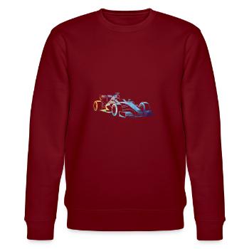 Racerbil - Stanley/Stella økologisk unisex-sweatshirt CHANGER  - burgunder-rød - Foran - Nik (191cm) & Marisol (170cm)