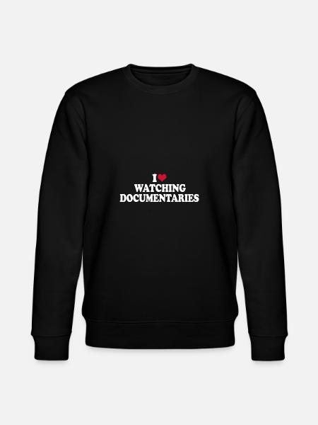 I Love Watching Documentaries - Stanley/Stella CHANGER Unisex Organic Sweatshirt - black