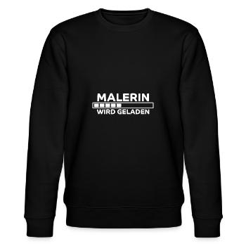 Malerin Spruch Malermeister Beruf Malerin Geschenk - Stanley/Stella Unisex Bio-Sweatshirt CHANGER  - Schwarz - Vorne - Nik (191cm) & Marisol (170cm)