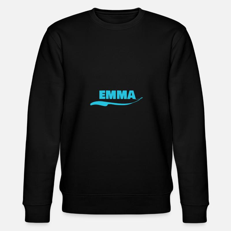 Namensschild Emma - Stanley/Stella Unisex Bio-Sweatshirt CHANGER  - Schwarz