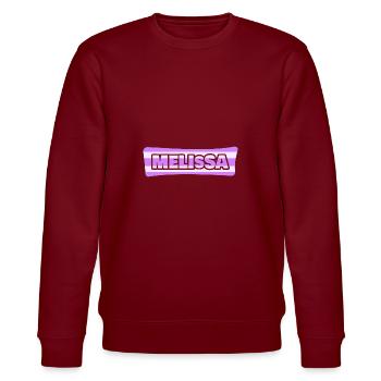 JGA für Melissa Hochzeit Jungesellin - Stanley/Stella Unisex Bio-Sweatshirt CHANGER  - Burgunderrot - Vorne - Nik (191cm) & Marisol (170cm)