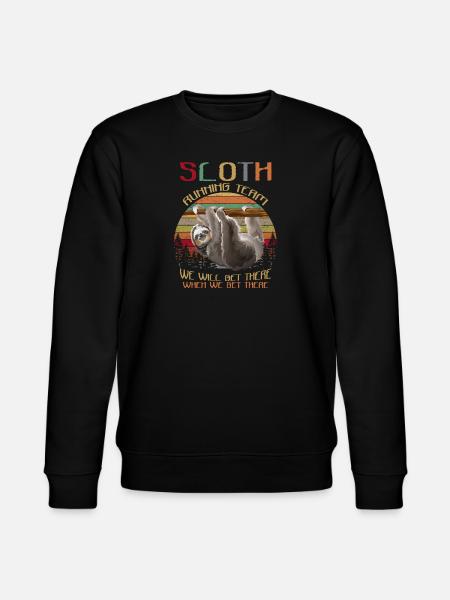 Sloth Running Team We'll Get There Funny Sloth - Stanley/Stella CHANGER Unisex Organic Sweatshirt - black