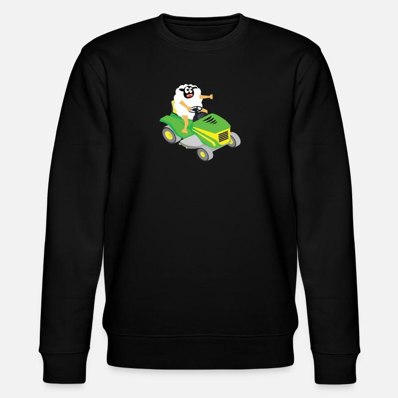 Sheep lawn mower gift idea - Stanley/Stella CHANGER Unisex Organic Sweatshirt - black